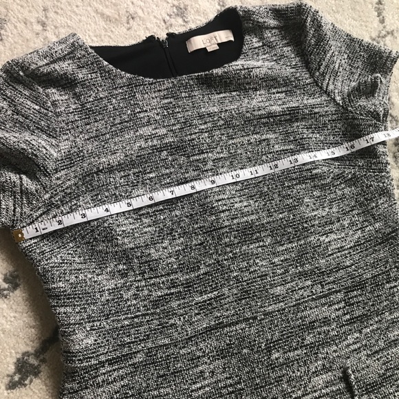 LOFT tweed capped dress with pockets - Picture 5 of 7